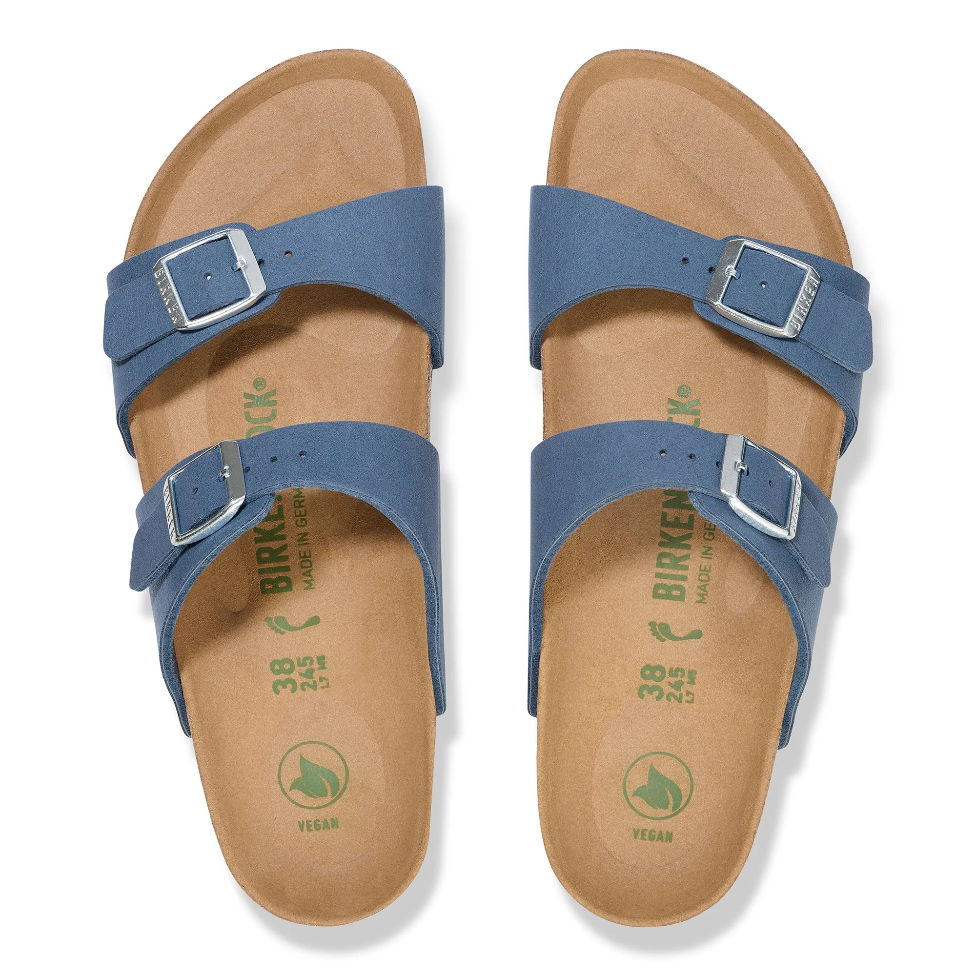 Women's Birkenstock Sydney Vegan Birko-Flor Color: Silky Elemental Blue (MEDIUM/NARROW WIDTH)