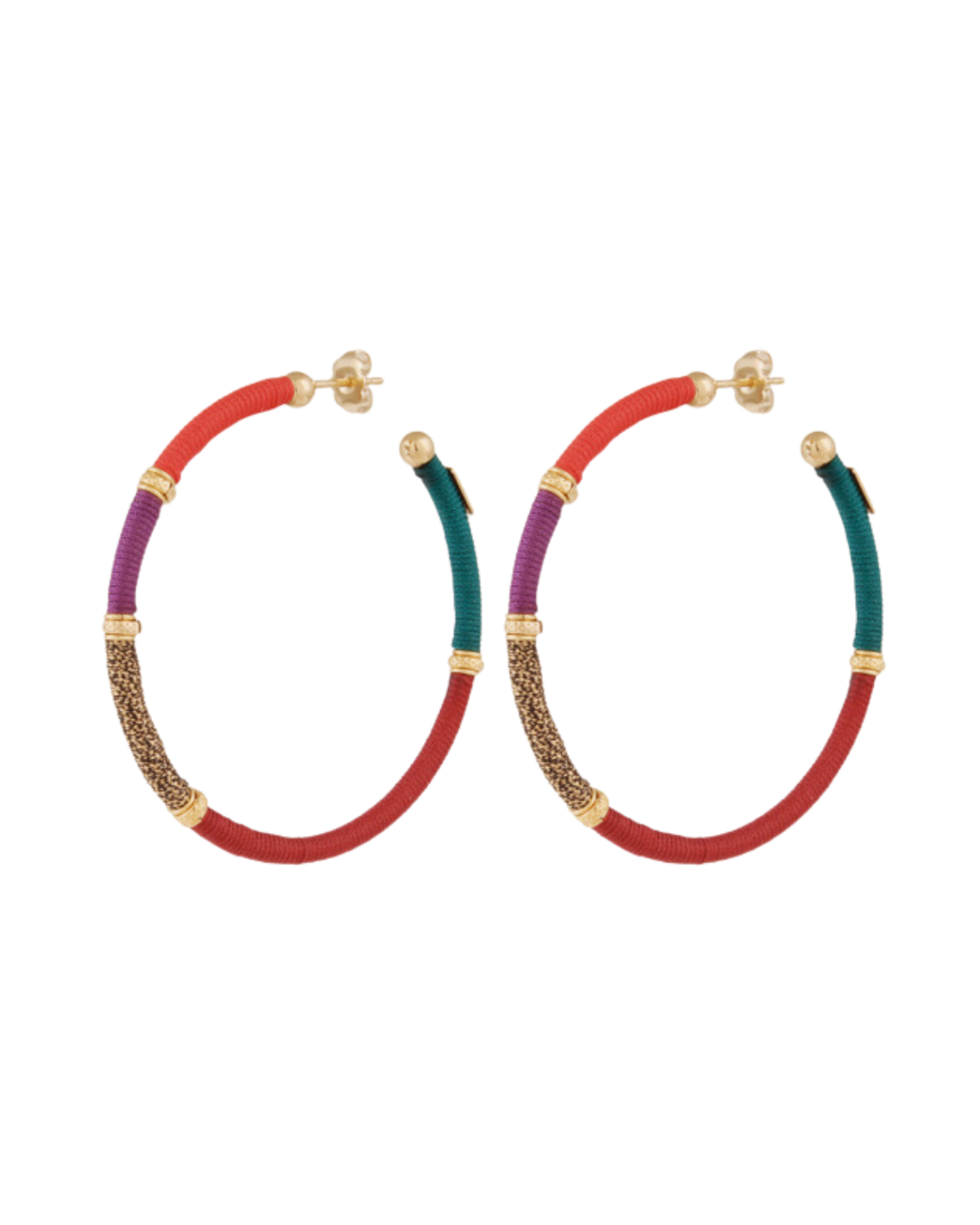 Zanzifull Wrapped Hoop Earrings (Multi)