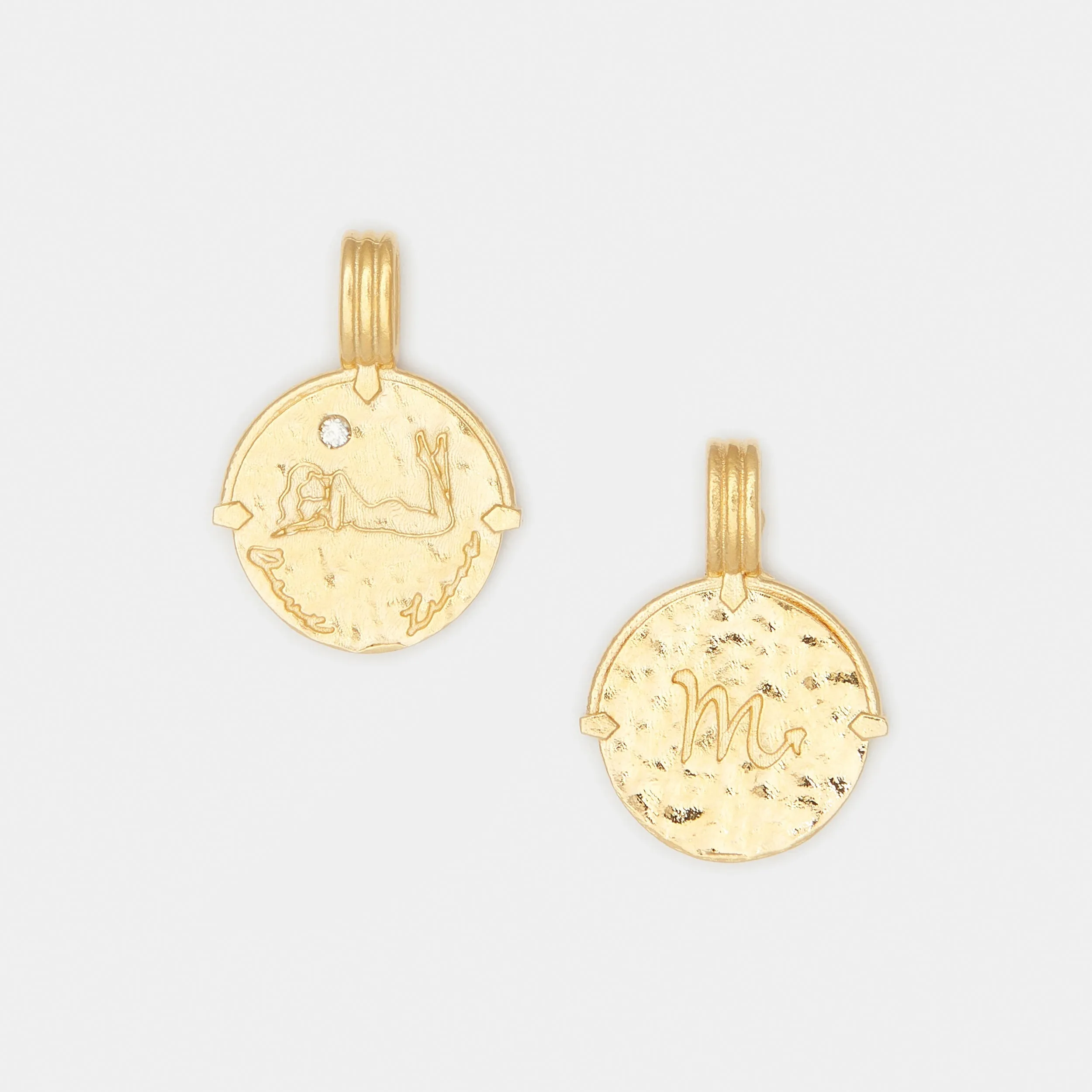 Zodiac Star Necklace in Solid Gold for Him