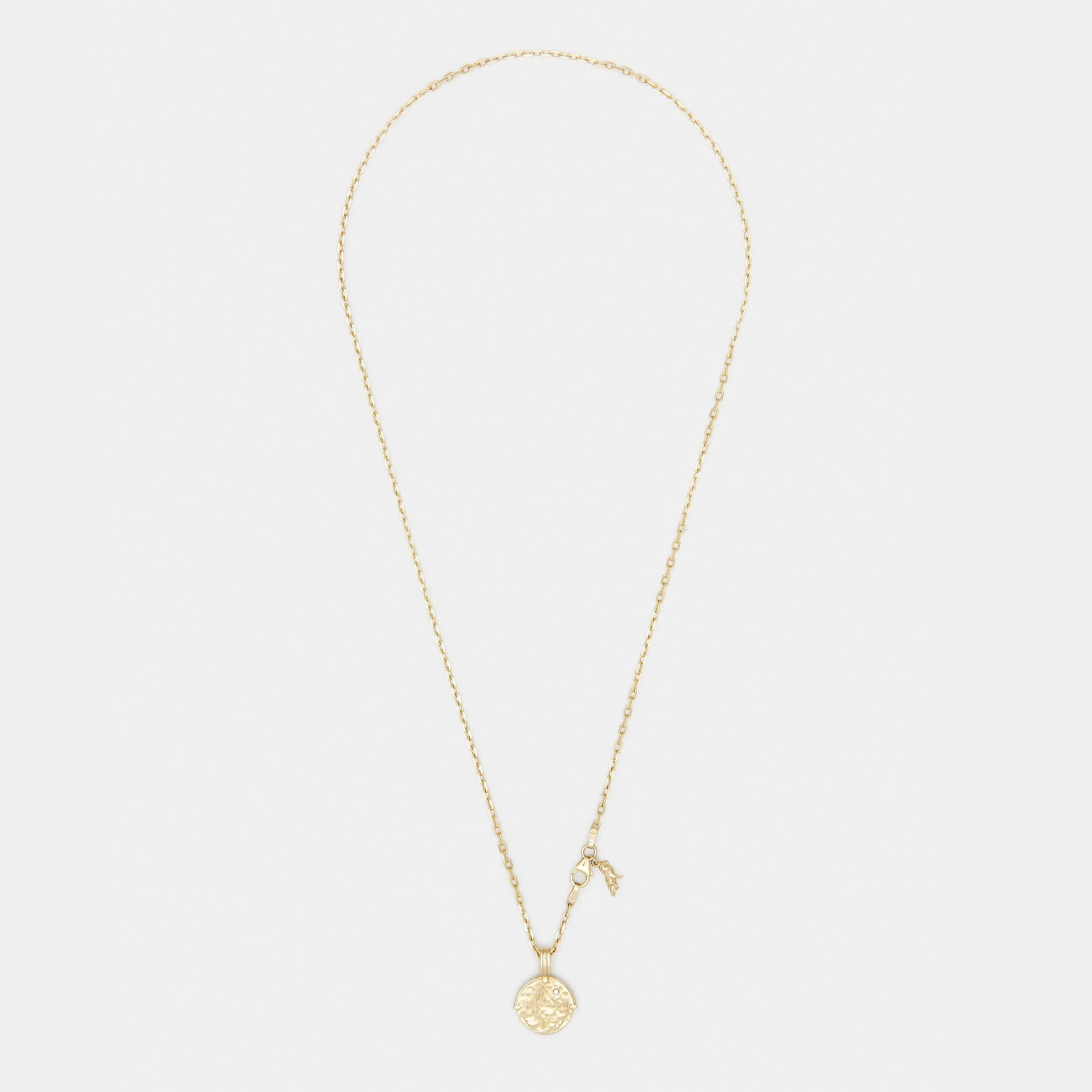 Zodiac Star Necklace in Solid Gold for Him